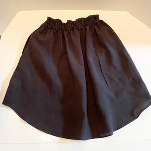Skirt Black Pockets Elastic Waist Lined Pull On M
